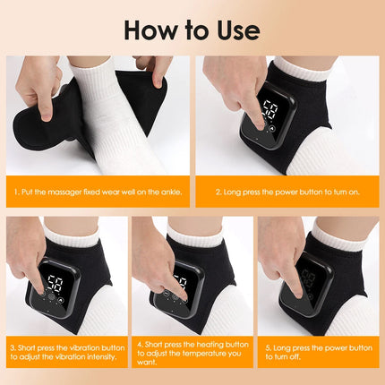 Multifunctional Foot Massager with Vibration & Infrared Heat, 3 Modes for Pain Relief