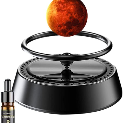 Solar Powered Car Air Freshener - Automatic Spinning Aromatherapy Decor, No Batteries Needed