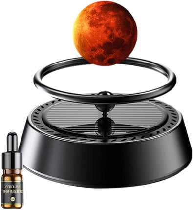 Solar Powered Car Air Freshener - Automatic Spinning Aromatherapy Decor, No Batteries Needed