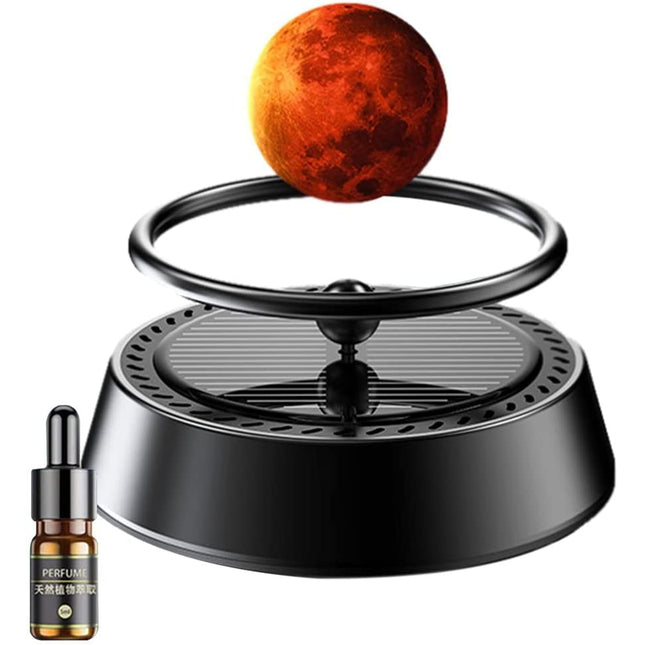 Solar Powered Car Air Freshener - Automatic Spinning Aromatherapy Decor, No Batteries Needed