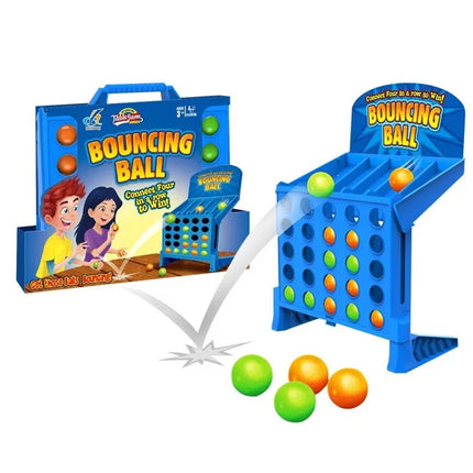 Connect 4 Shots Fast Bounce Ball Travel Game Row Grid Challenge Family Fun