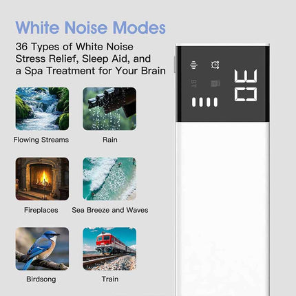 Bone Conduction Under-Pillow Speaker 36 Sleep Sounds Timer Display 650mAh
