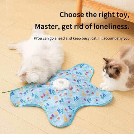 Interactive Cat Toy Feather Moving & Mouse Sounds USB