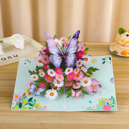 3D Pop Up Flower Birthday Card for Her Mum Daughter Wife Niece