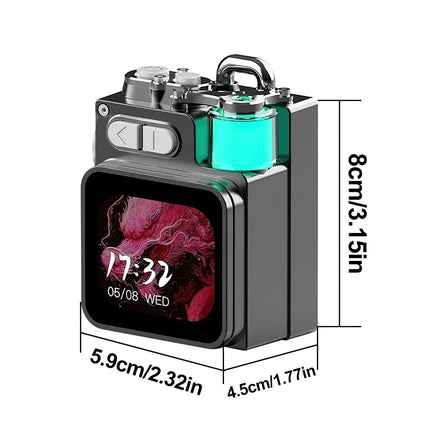 Outdoor Mini Bluetooth Speaker with Alarm Clock & RGB Ambient Lamp Display