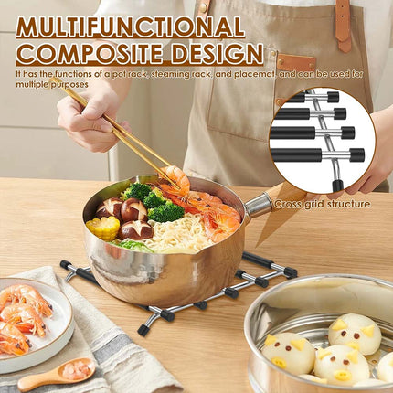 Stainless Steel Kitchen Trivet, Hot Pot Pan Stand Rack
