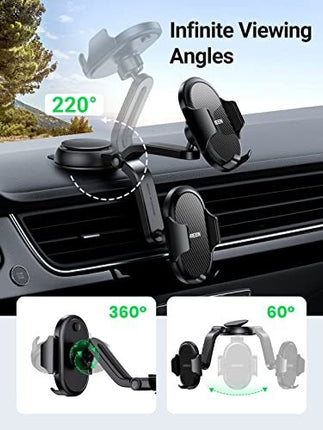 UGREEN Dashboard Car Phone Mount: Universal Suction Cup Holder for iPhone 15 Pro Max, Samsung Galaxy S24 Ultra, 4.7-7.2 inch Phones, Stable for Rough Roads