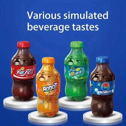 Transformable Blue Cola Bottle Robot Action Figure Toy for Kids Gift