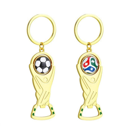 2PCS Mini 2026 FIFA World Cup Keychain Football Pendant Bottle Opener for Soccer Fans Gift