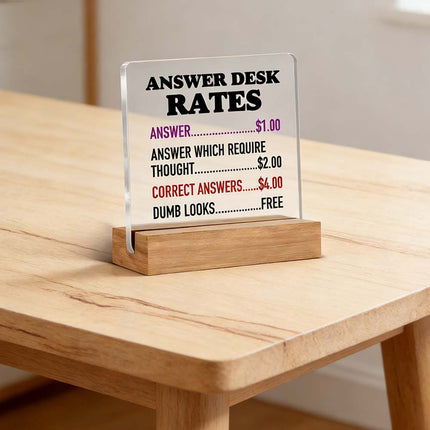Funny Office Gifts for Coworkers & Boss – Acrylic Plaque