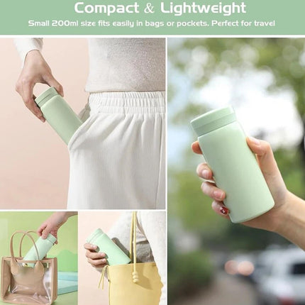 200ml Mini Vacuum Flask Stainless Steel Thermos for Coffee & Water