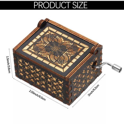Hand-Cranked You Are My Sunshine Music Box – Black Engraved Musical Gift