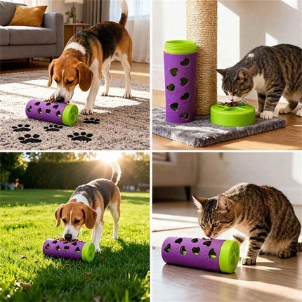 Rolling Pet Treat Dispenser, Interactive Toy for Dog Puppy Cat