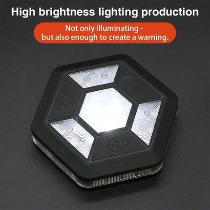 360° Rotating Magnetic LED Car Warning Light - High Visibility Flashing Safety Beacon