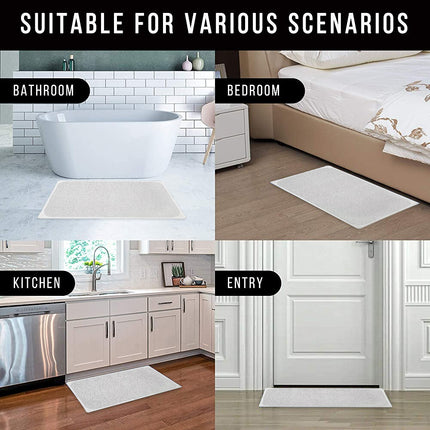 2X Anti-Slip Loofah Shower Rug Bath Mat with Quick Water Drain for Bathroom
