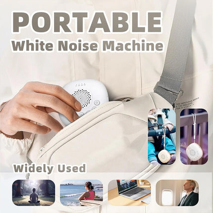 Portable White Noise Sound Machine 20 Sounds with RGB Light for Sleep Adults & Kids
