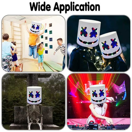 DJ Face Mask Helmet Cosplay Marshmallow Music Party Costume Mask