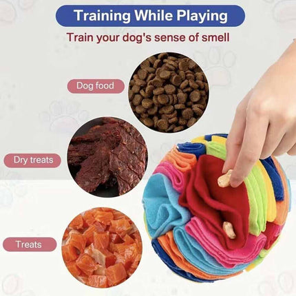 Dog Snuffle Ball Foraging Toy IQ Training Enrichment Puzzle Multicolor