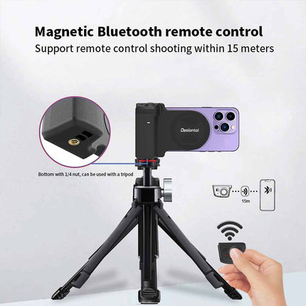 360° Magnetic Phone Grip Selfie Remote Universal Camera Bracket Holder