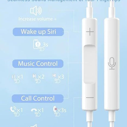 Wired & Bluetooth Earphones for iPad iPhone 7 8 X 11 12 13 14 Pro Max