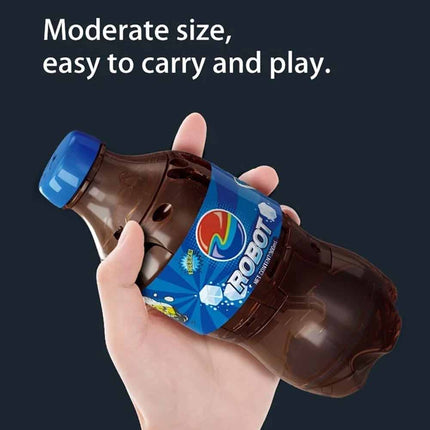 Transformable Blue Cola Bottle Robot Action Figure Toy for Kids Gift
