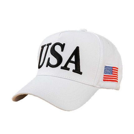 USA Donald Trump Hat #45-47 Flag Print Strapback Cap President Logo Adjustable New