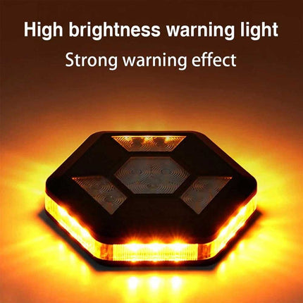 360° Rotating Magnetic LED Car Warning Light - High Visibility Flashing Safety Beacon