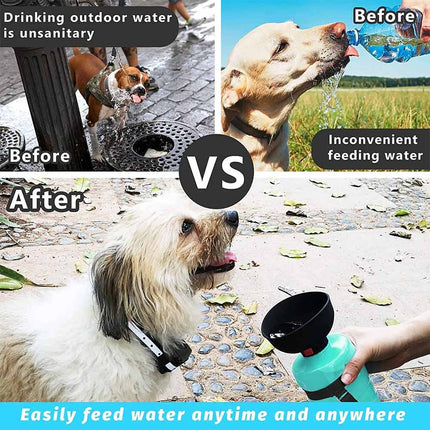 520ml Portable Dog Water Bottle for Travel & Outdoor Walks