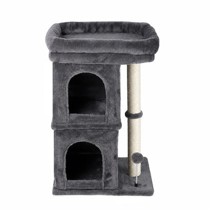 Pawz Cat Tree Cat Tower Top Perch Sisal Post E1 Particle Board Dark Grey-2109794021273636864