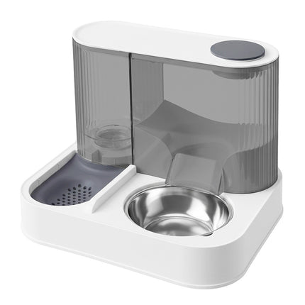 PaWz Automatic Cat Feeder Gravity Food and Water Dispenser for Home Travel White-2109799598678282241