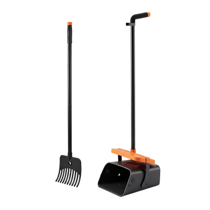 Pawz Pooper Scooper Rake Kit Long Handle Dog Poop Picker Easy Pickup Outdoor-2100002185663352832