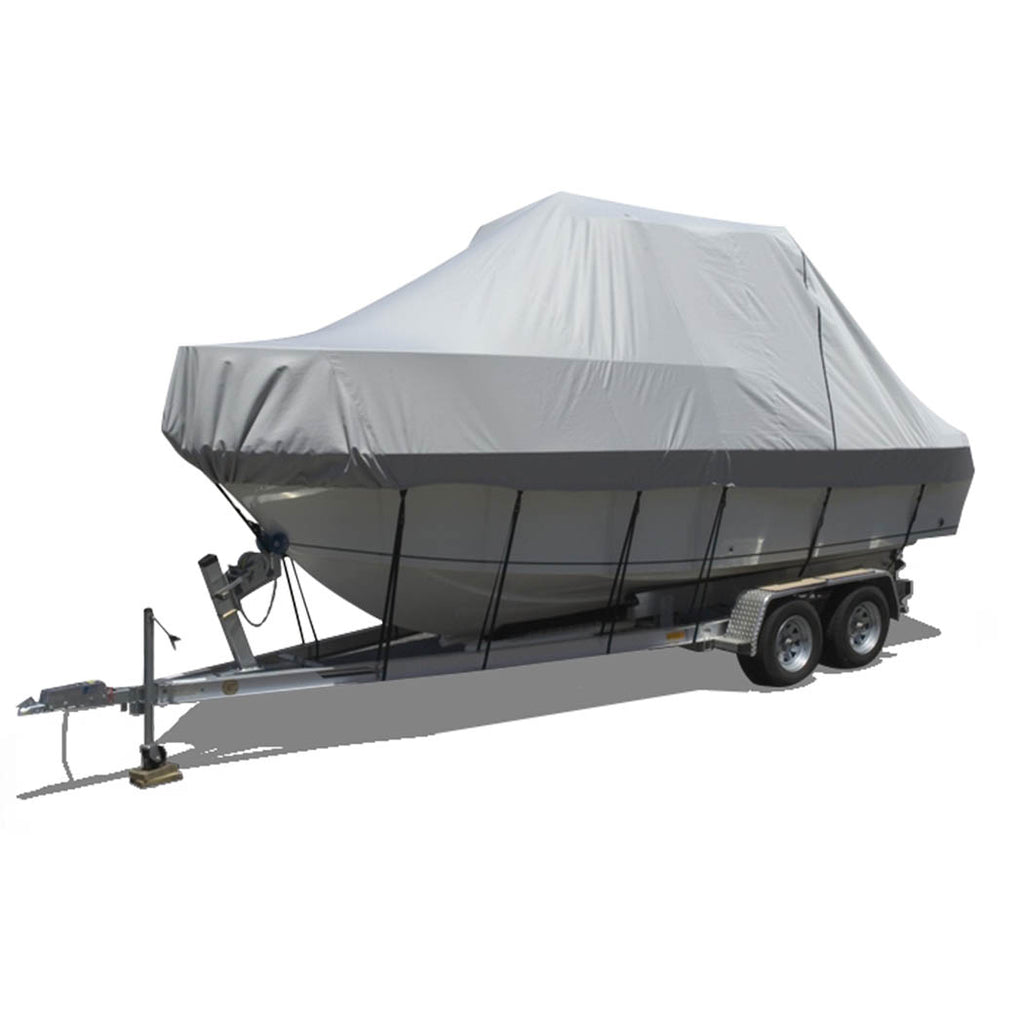 12-14 FT Boat Cover Trailerable Weatherproof Grey 14FT-2006733235505205248