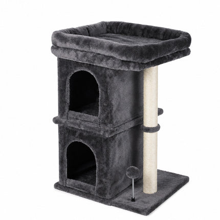 Pawz Cat Tree Cat Tower Top Perch Sisal Post E1 Particle Board Dark Grey-2109794021273636865