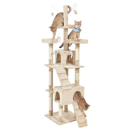 PaWz Cat Tree Scratching Post Scratcher Beige-2102558622092496897