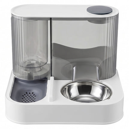 PaWz Automatic Cat Feeder Gravity Food and Water Dispenser for Home Travel White-2109799598678282242