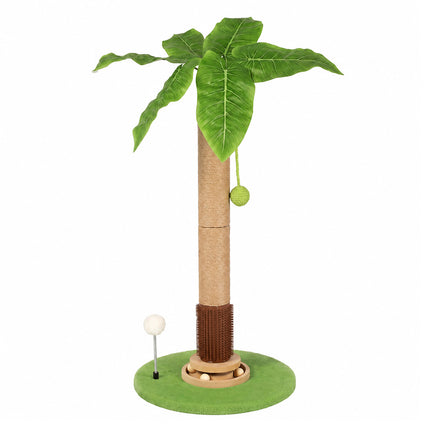 Pawz Cat Scratching Post 77cm Palm Tree Cat Scratcher Balls Sisal Green-2109794018702528513
