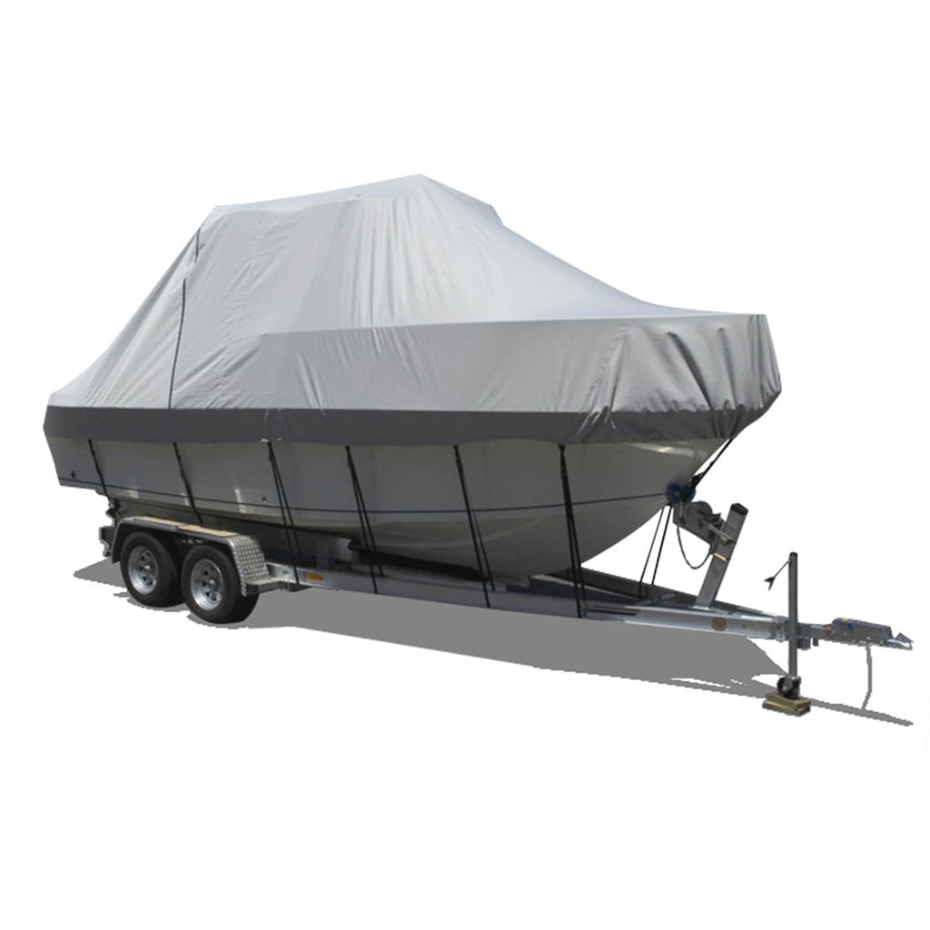12-14 FT Boat Cover Trailerable Weatherproof Grey 14FT-2006733235505205249