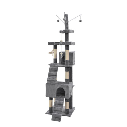 PaWz Cat Tree Scratching Post Scratcher Grey-2102558622293823489