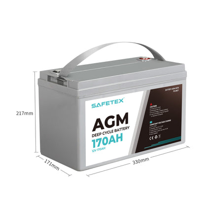Safetex 12V 170Ah AGM Deep Cycle Lead-2018816761541038082
