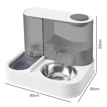 PaWz Automatic Cat Feeder Gravity Food and Water Dispenser for Home Travel White-2109799598678282243