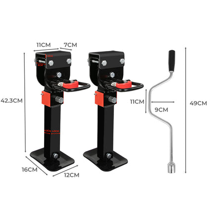 Manan 2X 410mm-545mm Drop Down Corner Black-2006733248994086914
