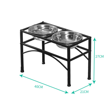 PaWz Dual Elevated Raised Pet Dog Feeder Medium-2006733200889614338