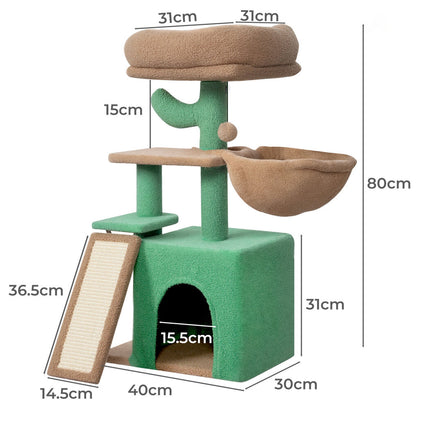 Pawz Cat Tree Tower Scratching Post Scratcher Play Bed-2102558103500361730