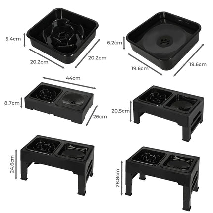 PaWz Elevated Pet Feeder 4 Height Adjustable-2018816696646766594
