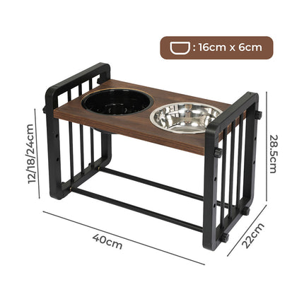 PaWz Adjustable Height Pet Feeder Elevated Medium-2102558427782975490