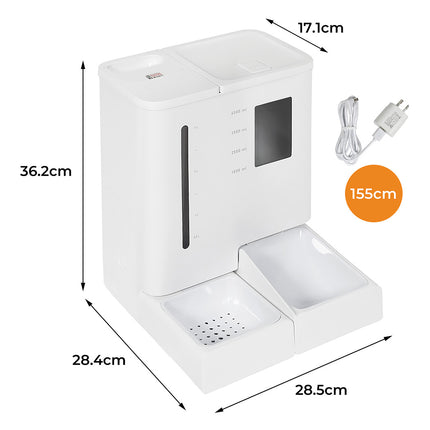 Pawz 2-in-1 Automatic Pet Cat Dog Feeder Water Set-2102558282198683650