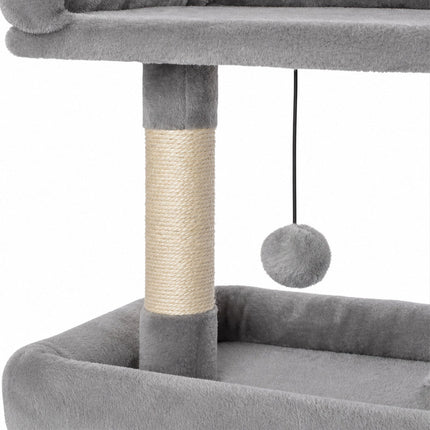Pawz Cat Tree Tower Large Perch Condo Sisal Scratcher for Indoor Felines Grey-2109794022993301509