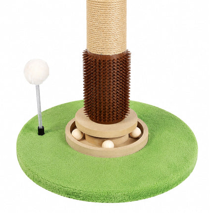 Pawz Cat Scratching Post 77cm Palm Tree Cat Scratcher Balls Sisal Green-2109794018702528517